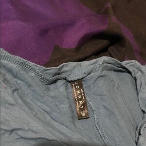 Johnny Was Purple and Blue Top